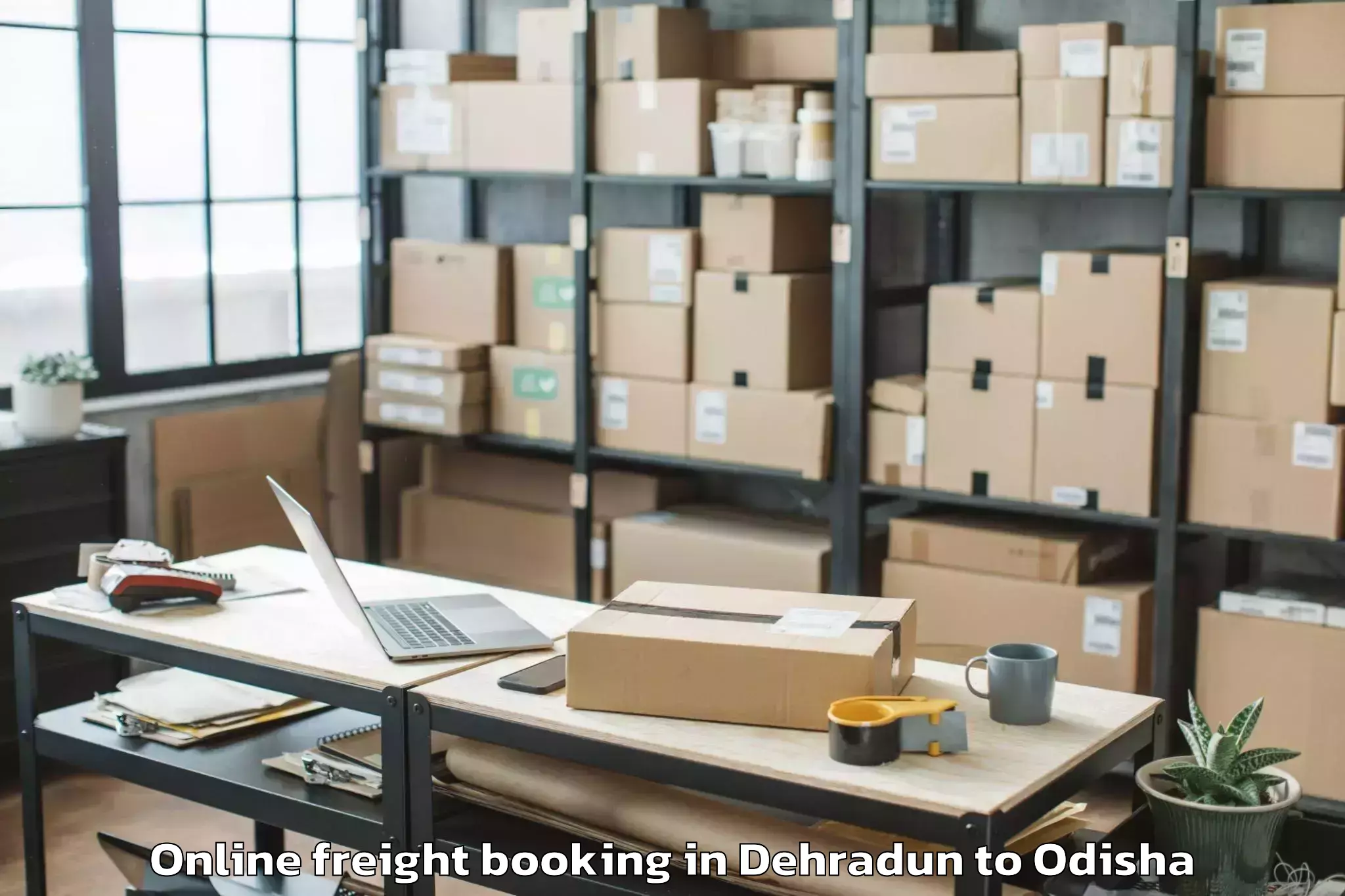 Affordable Dehradun to Sorada Online Freight Booking